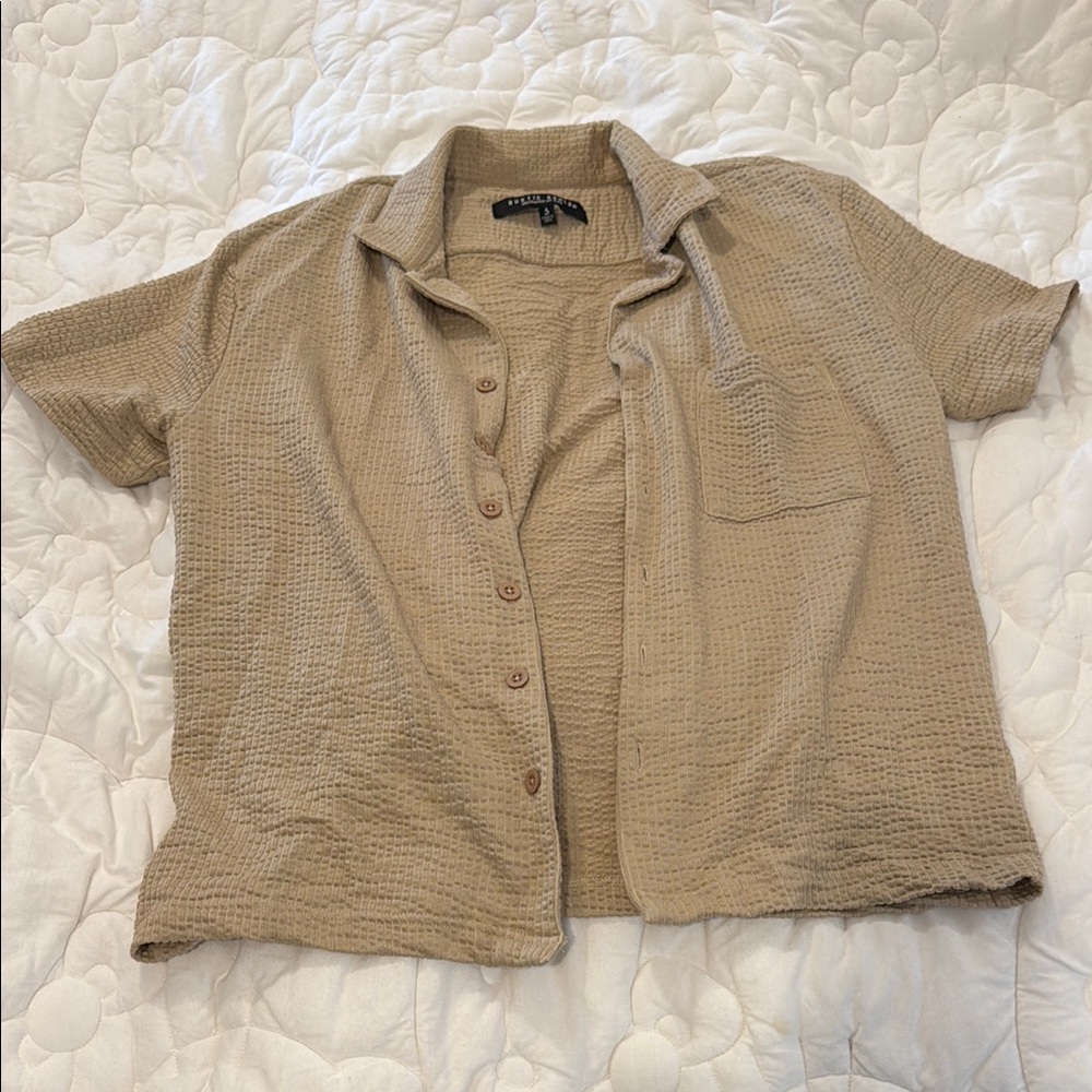 Rustic Souls Beige Textured Shirt